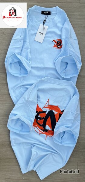 T-shirt bleu tendance homme