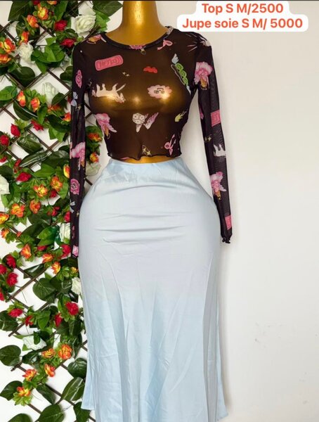 Top transparent femme chic