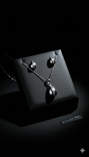 Parure en acier inoxydable élégante