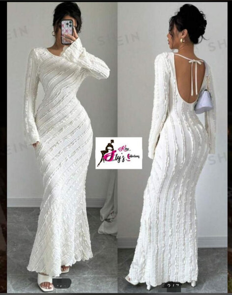 Robe longue blanche élégante