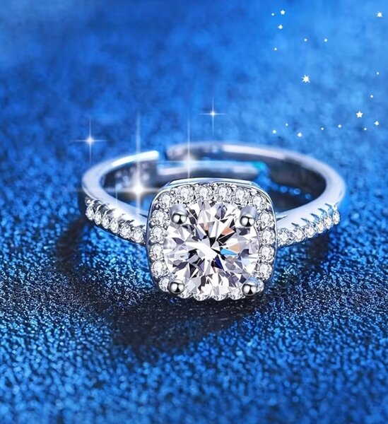 Bague diamant en argent pour femme