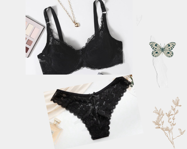 Ensemble de lingerie en dentelle noire