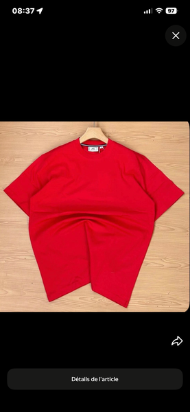 T-shirt rouge en coton