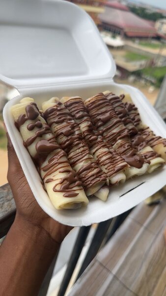 Crêpes roulés avec nutella