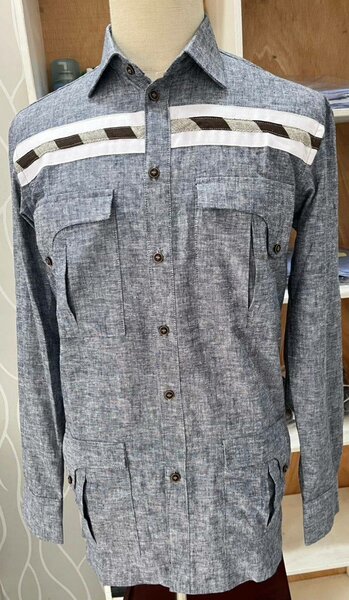 Chemise homme matière de tissu