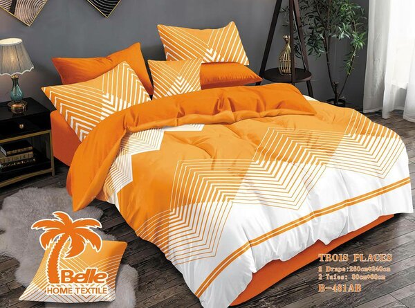 Ensemble de literie orange élégant