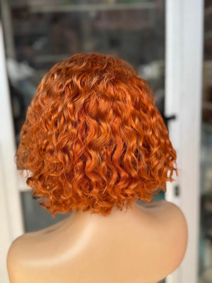 Perruque Bouclée Orange