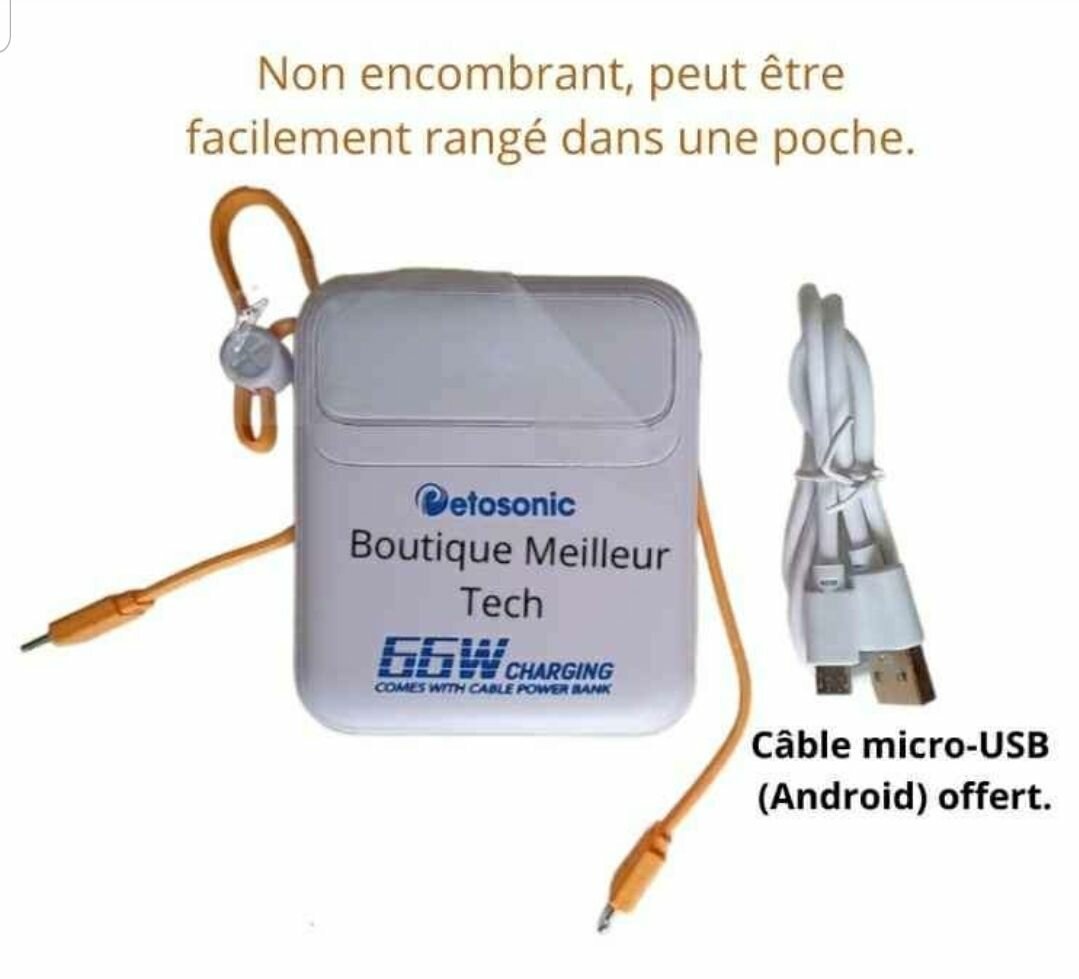 Power Bank 10000mAh Taille de poignée - Affichage & Qualité