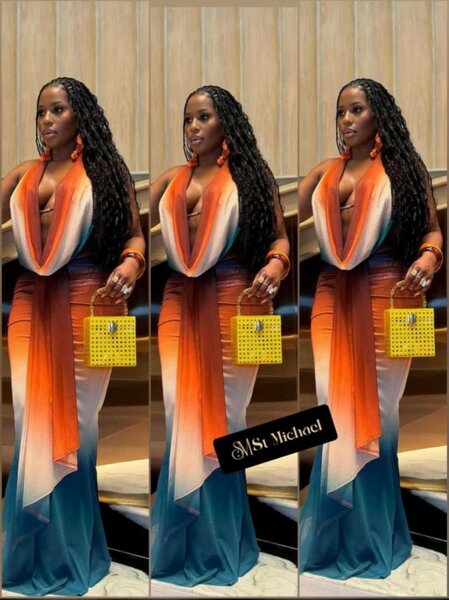 Robe longue dégradé élégante