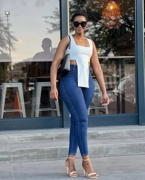 Jean skinny taille haute