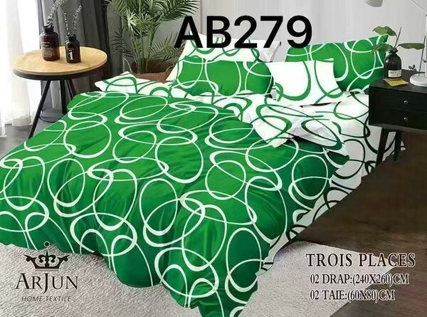 Parure de lit verte design