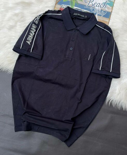 Polo noir homme avec logo