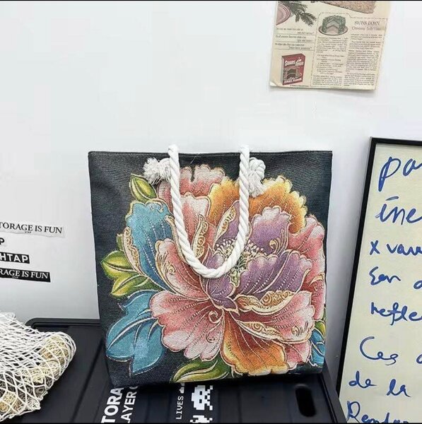 Sac fourre-tout floral bohème