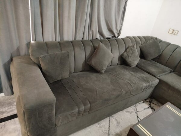 Sofa set, table , curtain ,rug