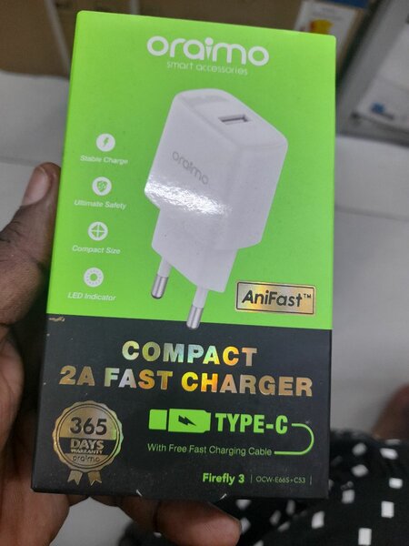 Chargeur Rapide Oraimo 2A Type-C