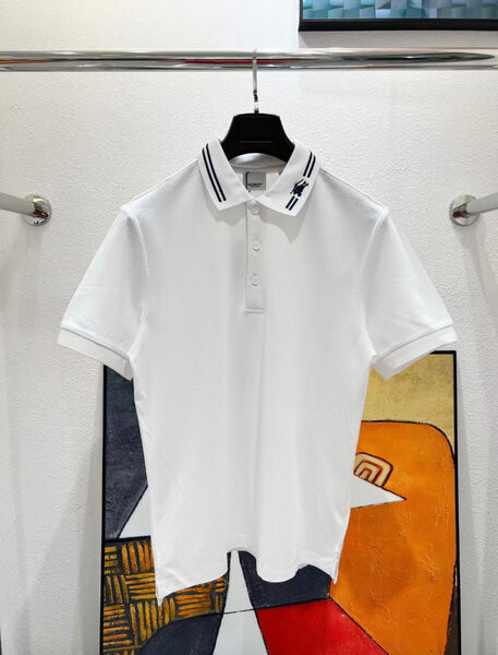 Polo blanc élégant homme