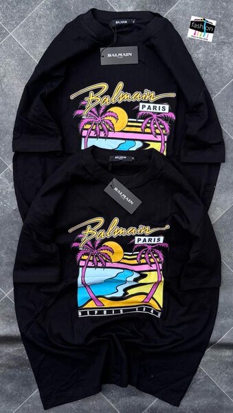 T-shirt Balmain Palm Sunset