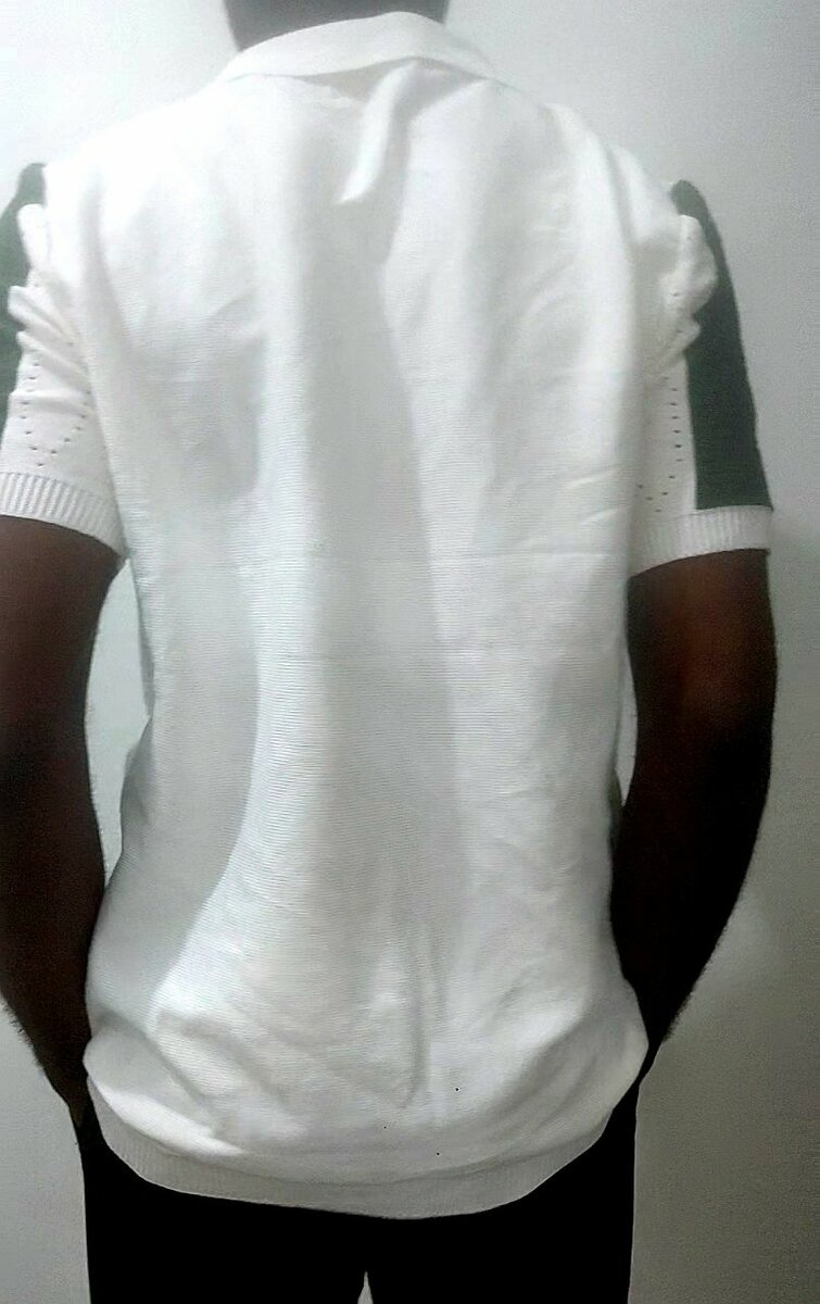 Polo en maille bicolore