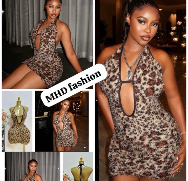 Robe Sexy Léopard Femme