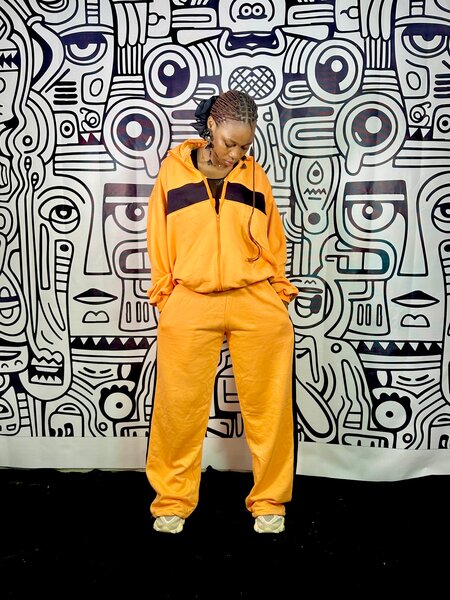 Stylish Orange Tracksuit