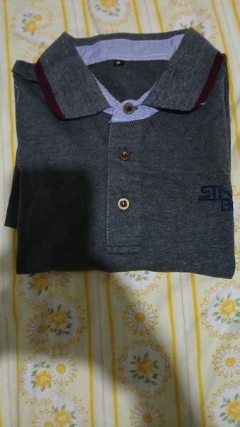 Polo gris décontracté homme