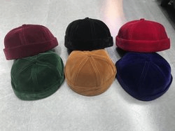 Casquettes rétro en velours
