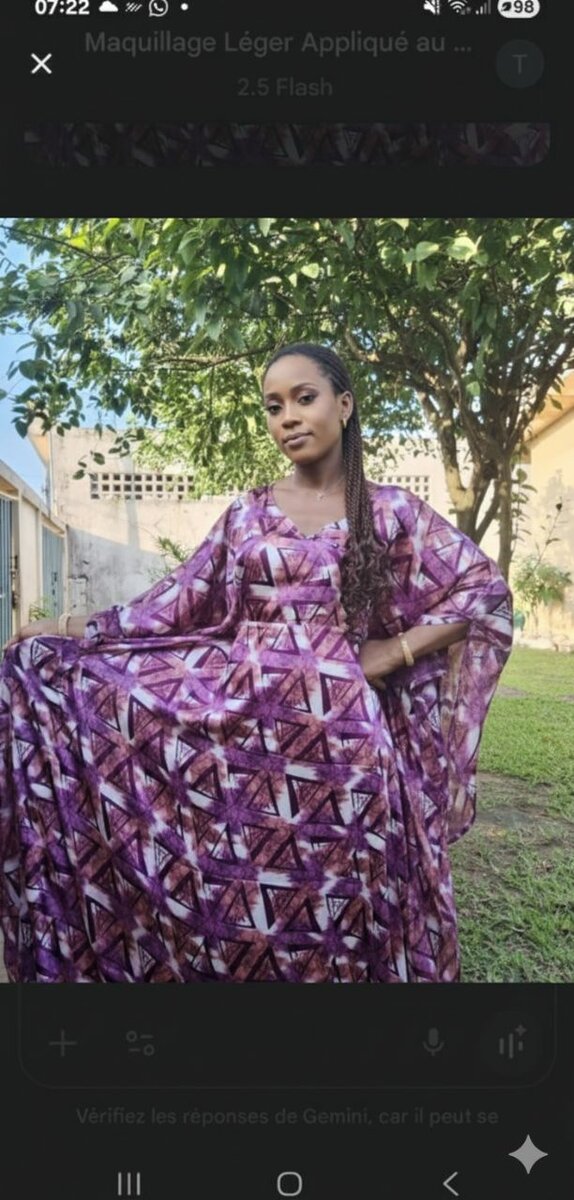 Boubou en soie Éthnique