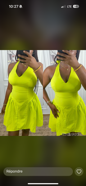 Robe jaune éclatante