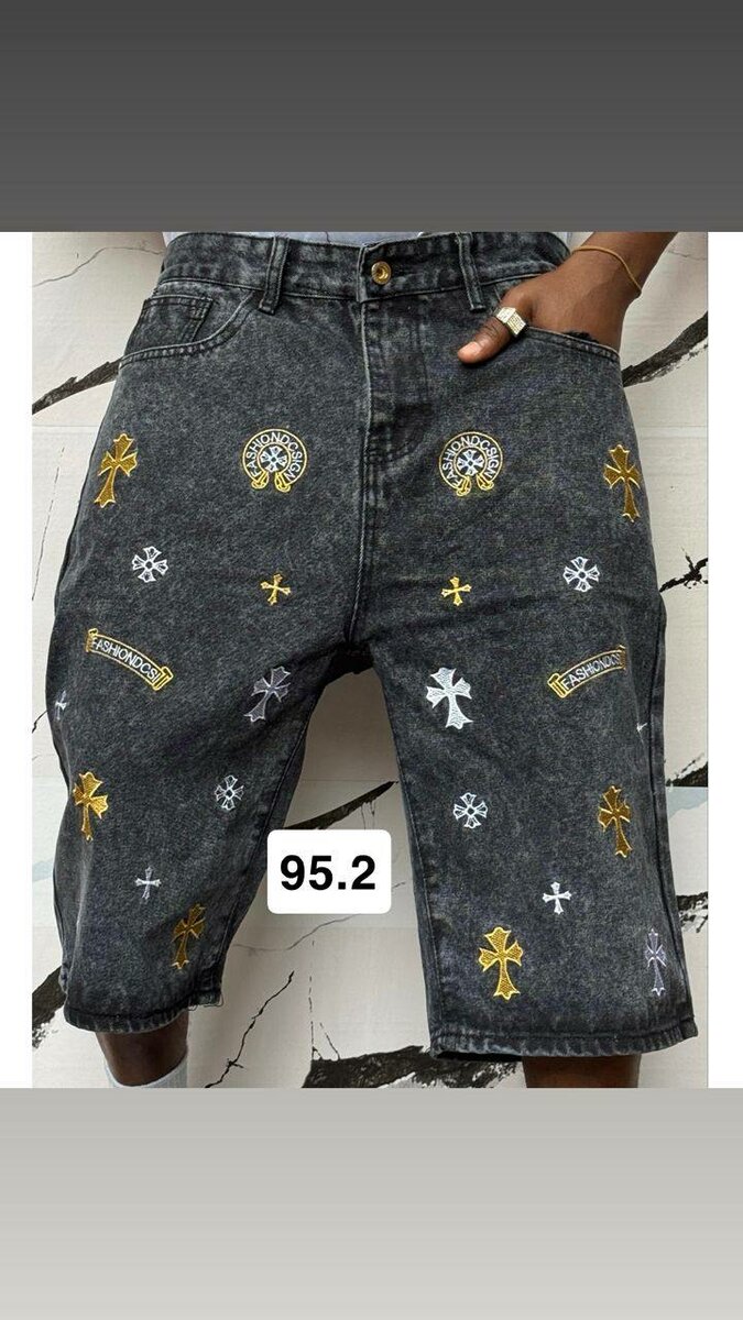 Shorts en jean imprimés