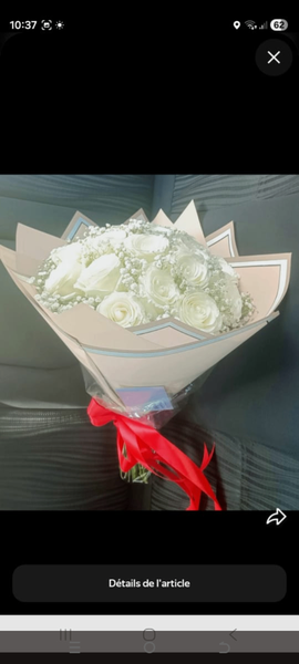 Bouquet Roses Blanches Élégant