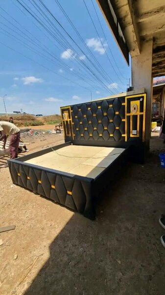 Stylish and high-quality double bed with headboard