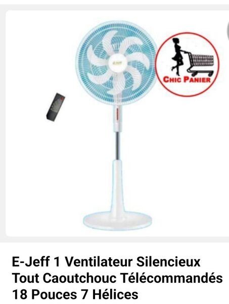 E-Jeff Ventilateur sur Pied Télécommandé