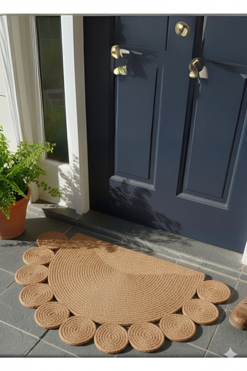 Tapis rond en jute naturel
