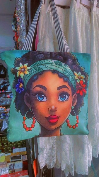 Sac cabas coloré illustré