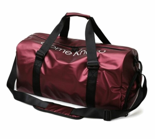 GLOSSY SURFACE OXFORD CLOTH SPORTS GYM BAG LARGE CAPACITY