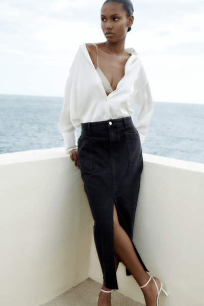 Jupe crayon en denim élégante