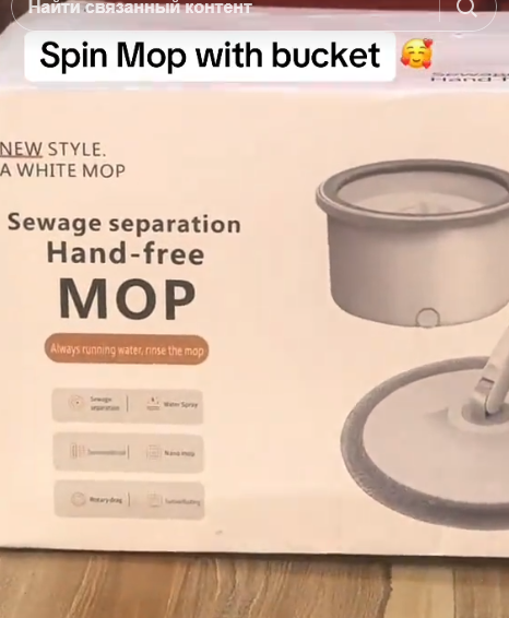 Spin mop with bucket