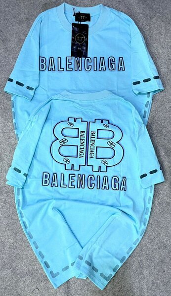 T-shirt bleu imprimé mode