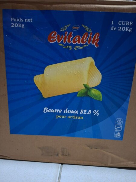 Beurre doux 82.5% Evitalik 20kg