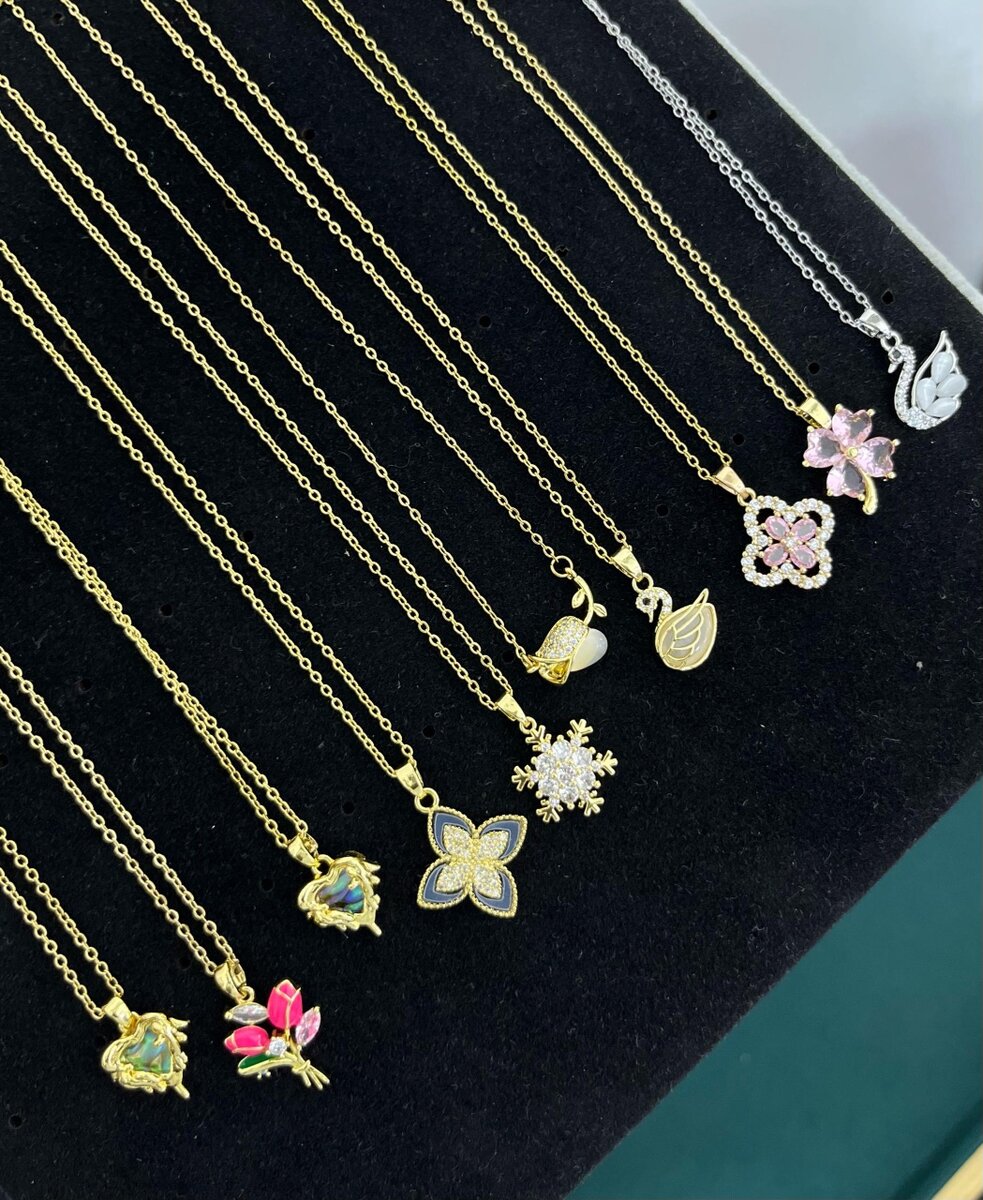 Necklaces and earrings