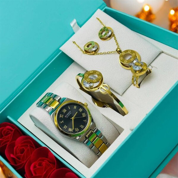 Ensemble montre et bijoux pour femme