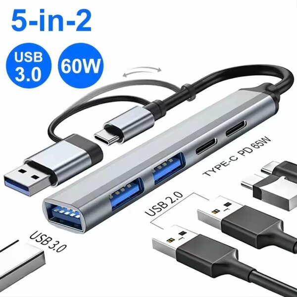 Hub USB-C 5-en-1 60W