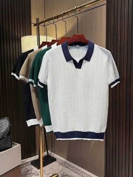 Chemise polo à motif chic