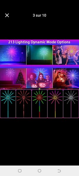 Lumière LED  multicolore