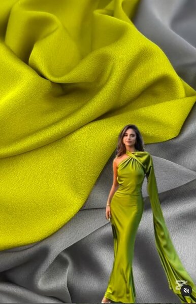 Красивая ткань с двусторонней основой Eva креп