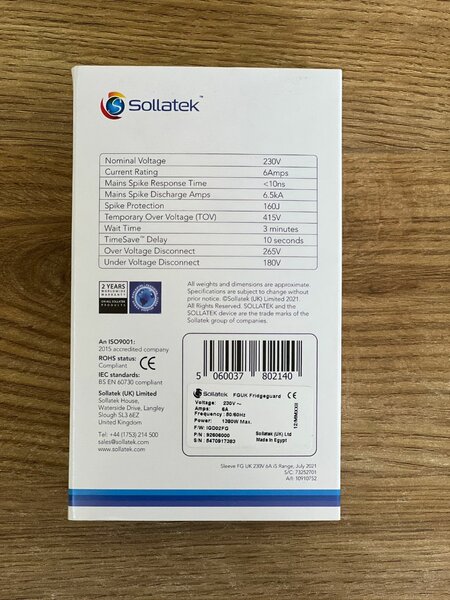 Sollatek fridge guard