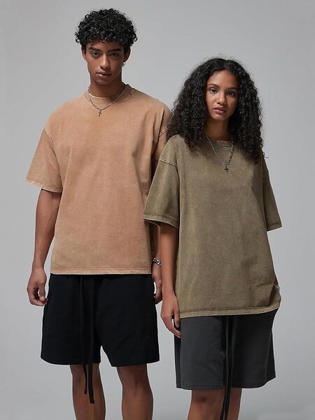 T-shirt oversize unisexe coton