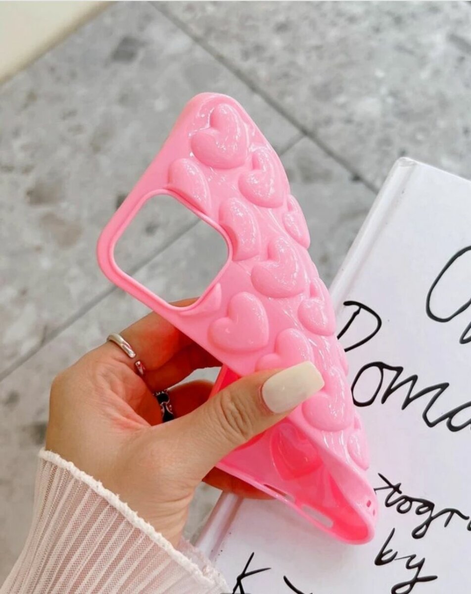 Coque Rose avec Motif Cœur
