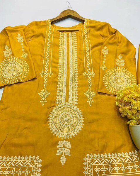 2 PCs women stitched Linen