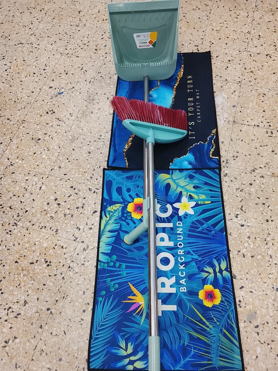 Balai et pelle à poussière